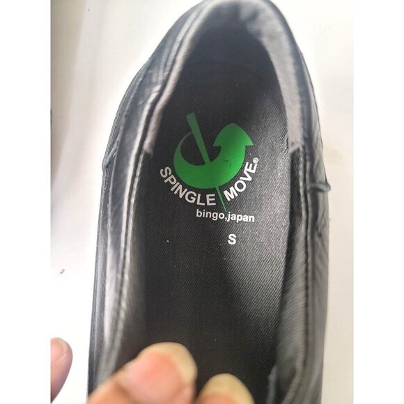 Japan Spingle Move Black Leather Lace Up Sneakers Men's Size S US 7-7.5 - Picture 10 of 12